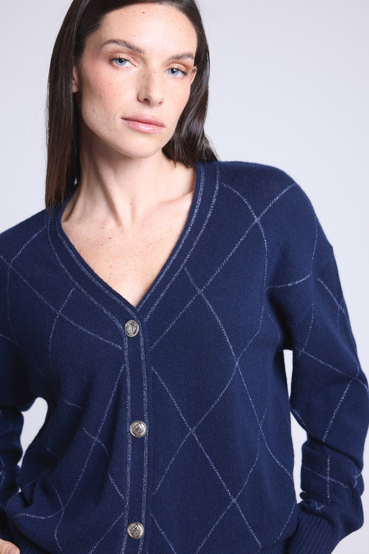 Gilet Carreaux Lurex Chloe
