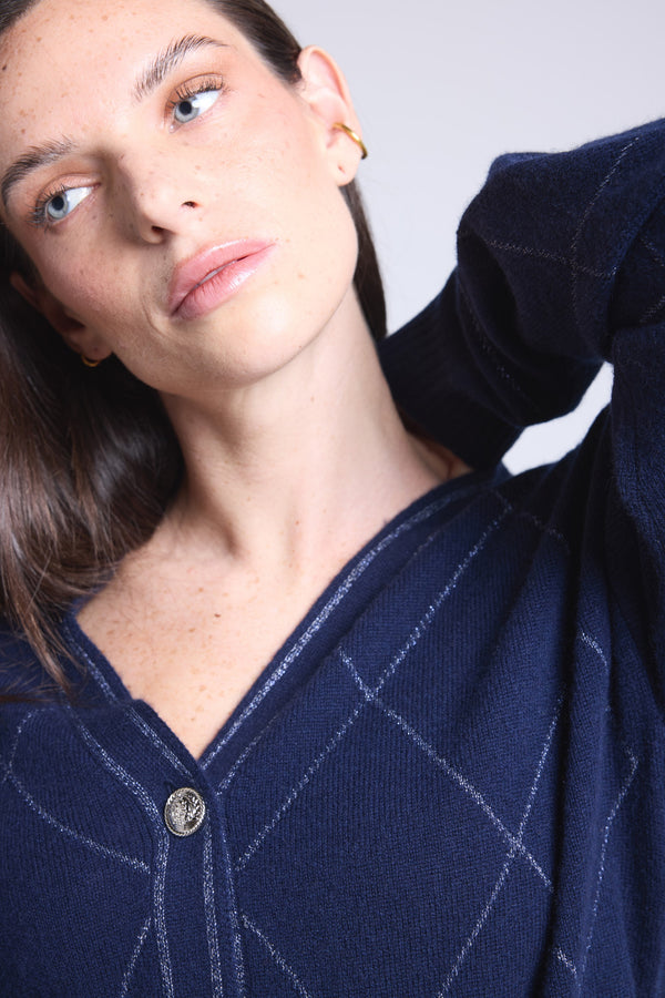 GILET CARREAUX LUREX - CHLOE