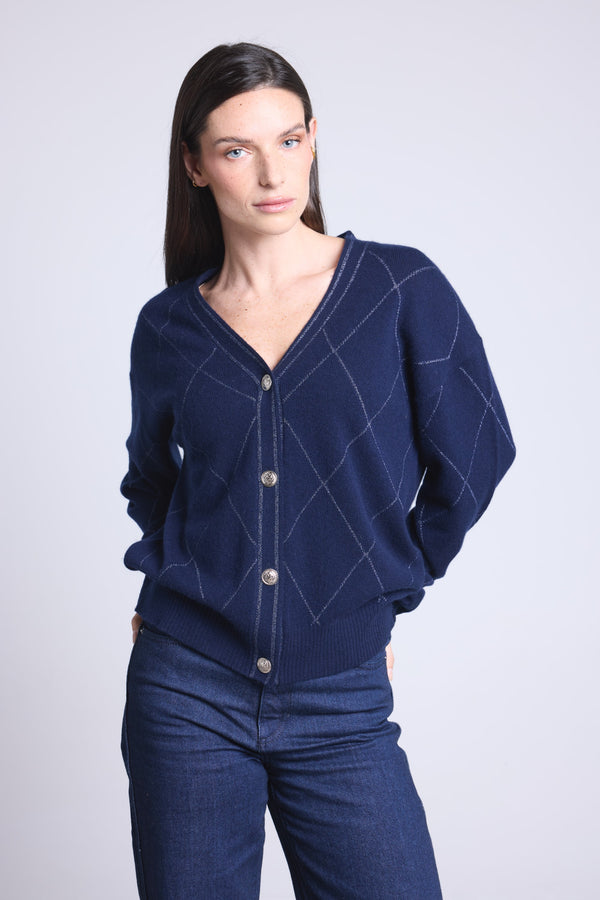 GILET CARREAUX LUREX - CHLOE