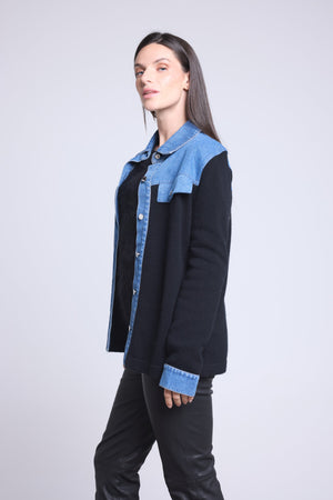 VESTE DENIM CACHEMIRE - DAPHNE