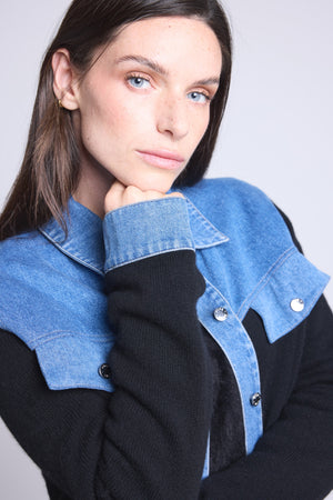 VESTE DENIM CACHEMIRE - DAPHNE