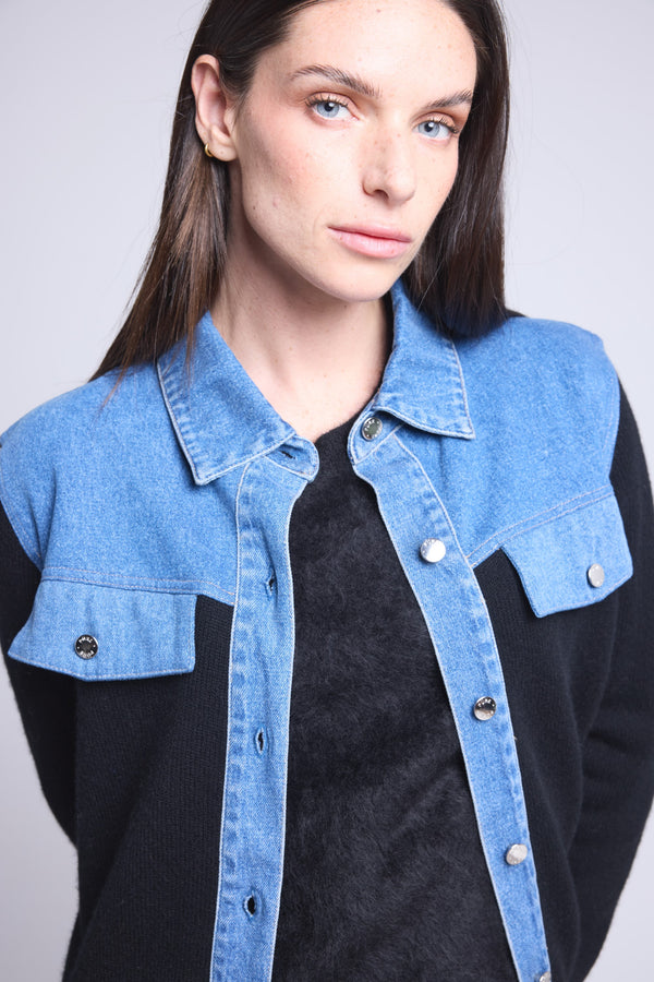VESTE DENIM CACHEMIRE - DAPHNE