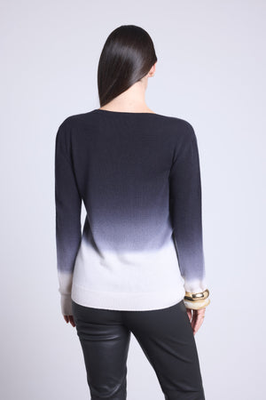 PULL COL V DIP DYE - EBENE