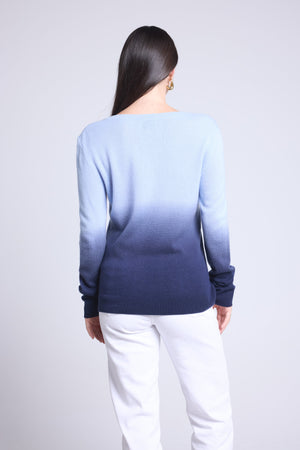PULL COL V DIP DYE - EBENE
