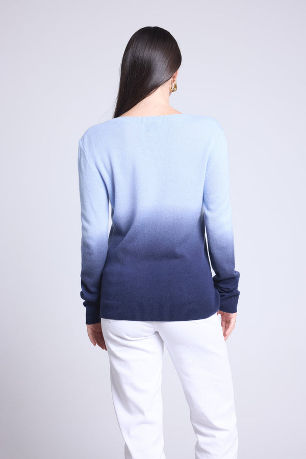 PULL COL V DIP DYE - EBENE