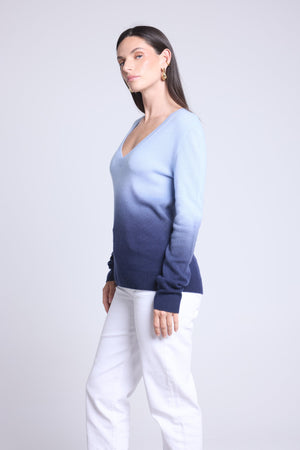 PULL COL V DIP DYE - EBENE