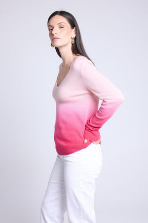 Pull Col V Dip Dye Ebene
