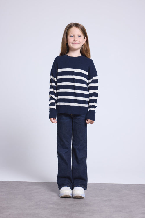 Pull Col Rond Col Rond Mariniere June Fille