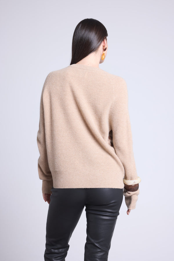 PULL COL ROND JACQUARD LEOPARD - LARA