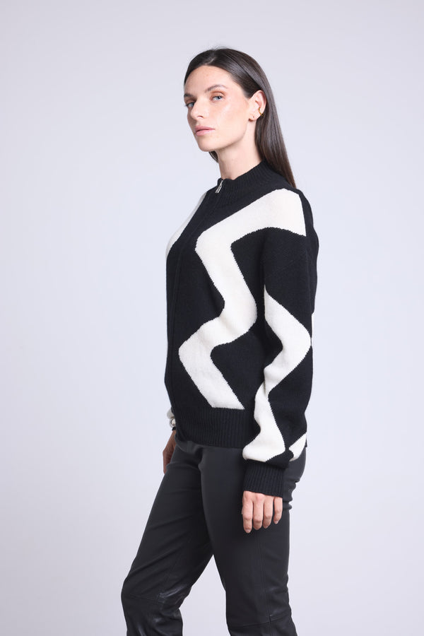 VESTE ZIPEE GRAPHIQUE - MAGALI