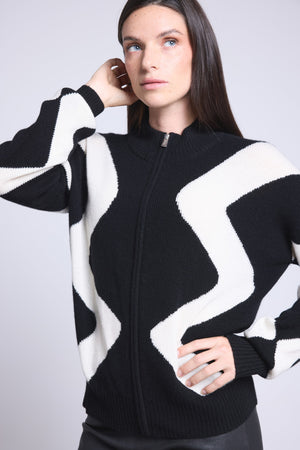 VESTE ZIPEE GRAPHIQUE - MAGALI