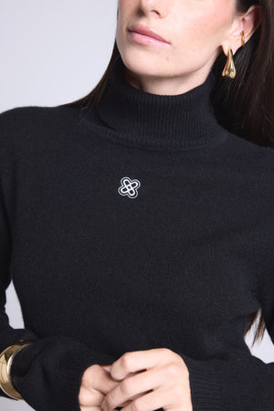 PULL COL ROULE MONOGRAMME