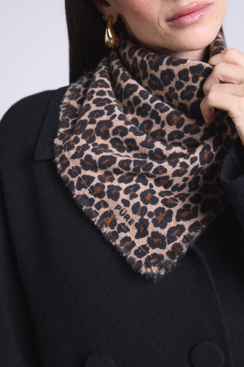 ECHARPE BANDANA LEOPARD - MOUSSA