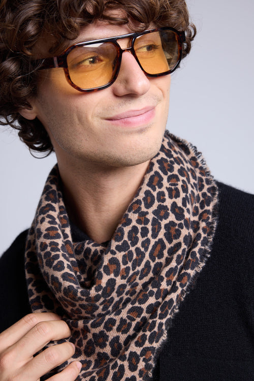 ECHARPE BANDANA LEOPARD - MOUSSA