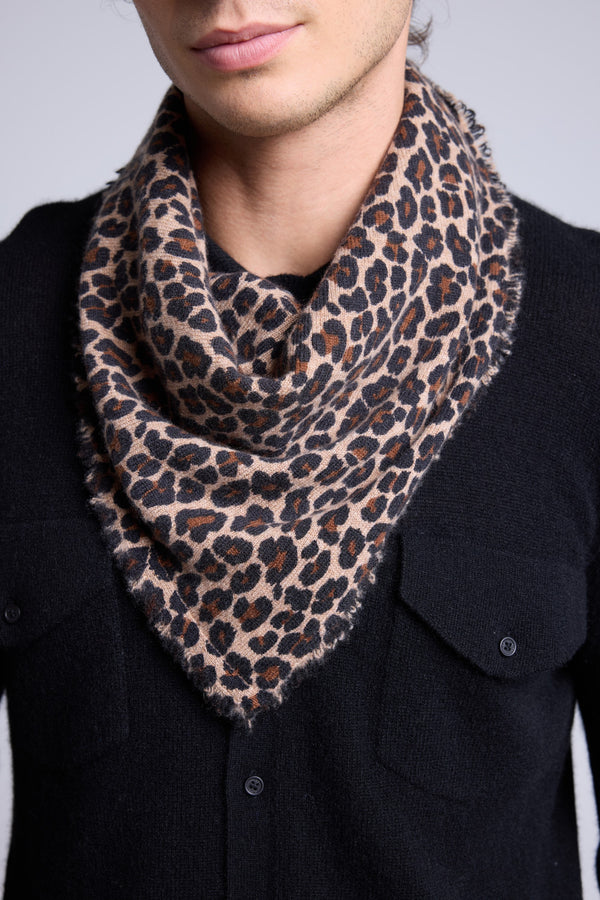 ECHARPE BANDANA LEOPARD - MOUSSA