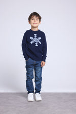 Pull Col Rond Gros Flocon Poirot
