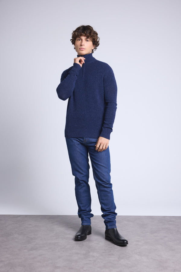 PULL COL ZIPPE MONTANT MOULINE - PRESLEY