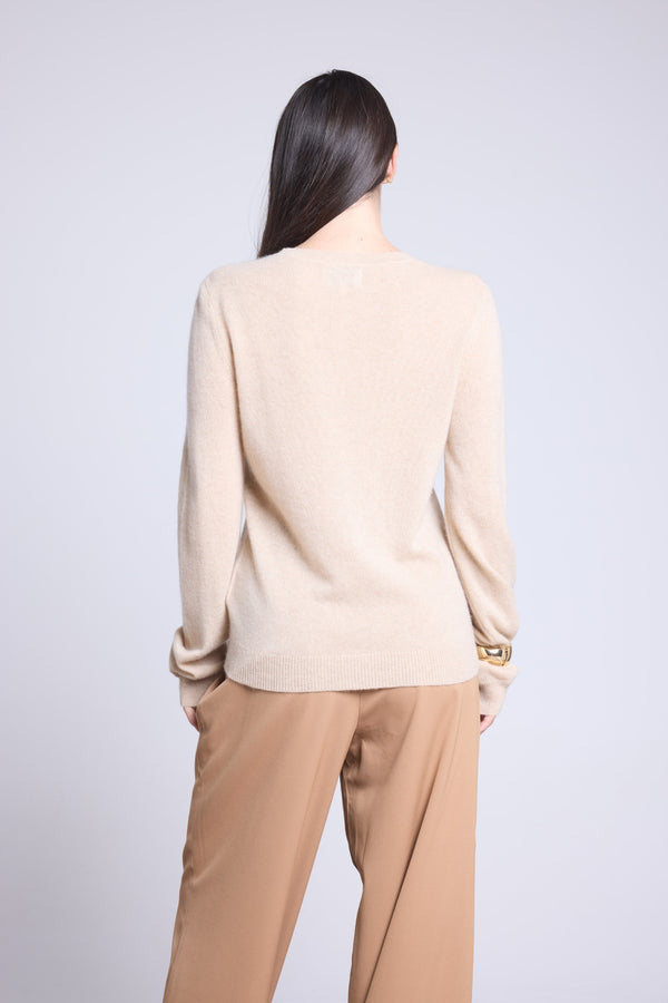 PULL COL ROND FLEURS BRODEES - STEFANIA